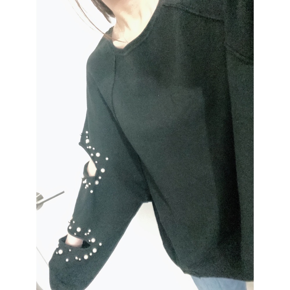 Zara pearl oversized sweater